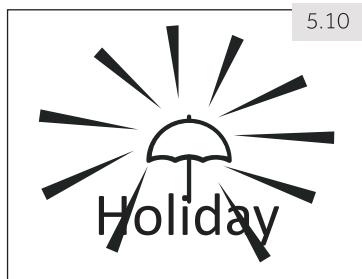 HAIER HSR3918FIPW - Fonction holiday (vacances) - 2