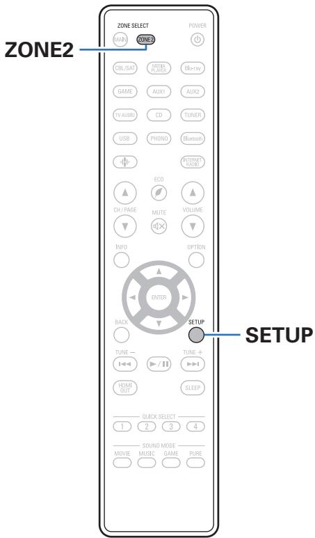 DENON AVR-X2800H - Limiter la zone d'opération avec la télécommande - 1