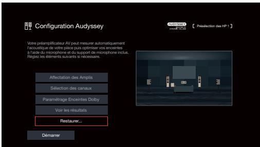 DENON AVR-X2800H - Retour aux réglages “conf. audyssey® - 1