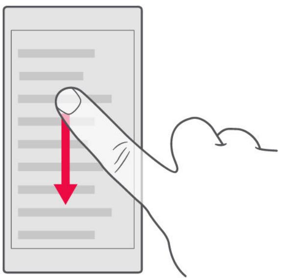 NOKIA noria 3 ds + muvit - FAIRE défiler une LONGUE LISTE ou un LONG MENU - 1