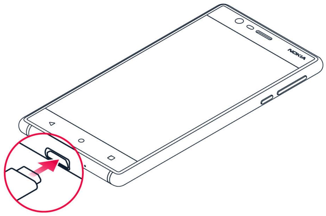 NOKIA noria 3 ds + muvit - Charger la batterie - 1