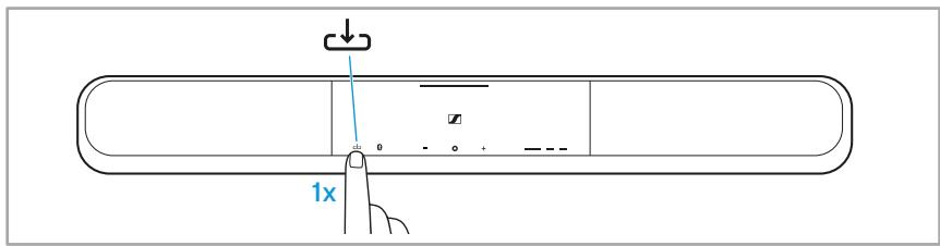 SENNHEISER Ambeo Soundbar - Sélectionner la source d'entrée via la soundbar - 1