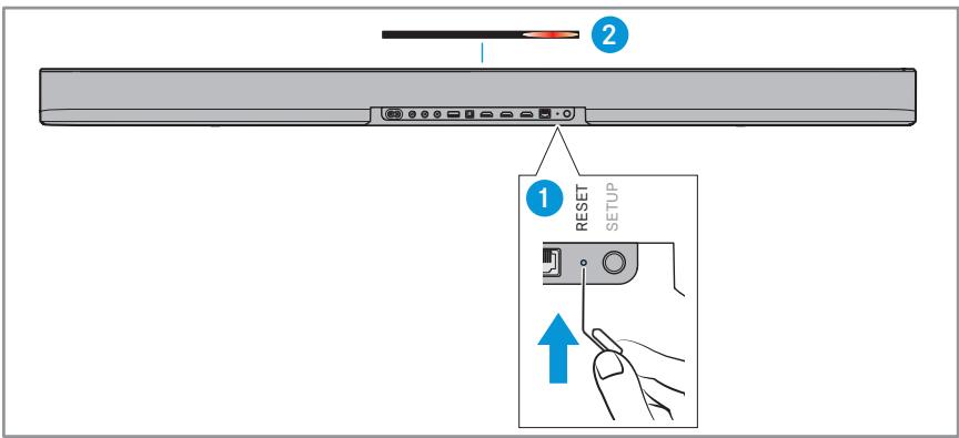 SENNHEISER Ambeo Soundbar - Réinitialiser la soundbar aux réglages d'usine - 1