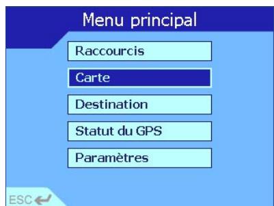 NAVMAN 630 - Menu principal - 1