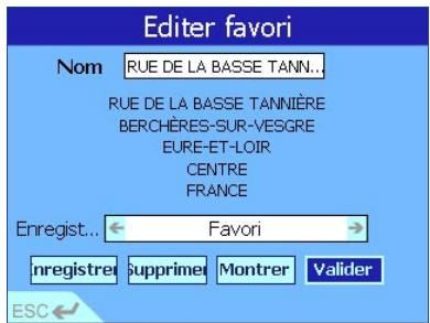 NAVMAN 630 - Utilisation d'un favori enregistré - 2