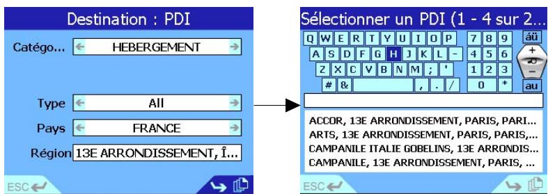 NAVMAN 630 - Réglage d'une nouvelle destination - 9