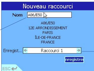 NAVMAN 630 - Ajouter un nouveau raccourci - 2