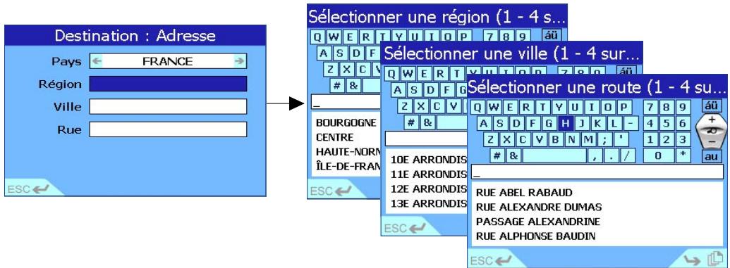 NAVMAN 630 - Réglage d'une nouvelle destination - 2