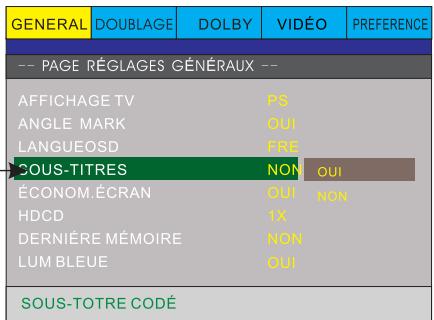 PEEKTON PK6749 - Configuration des menus - 4