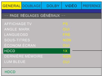 PEEKTON PK6749 - Configuration des menus - 1