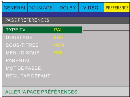 PEEKTON PK6749 - Page PREFERENCES - 1