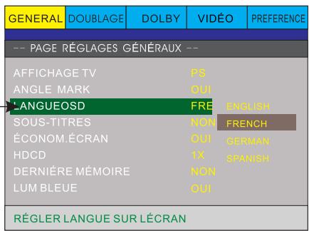 PEEKTON PK6749 - Configuration des menus - 2