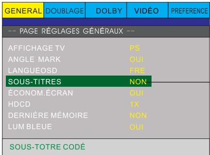 PEEKTON PK6749 - Configuration des menus - 3