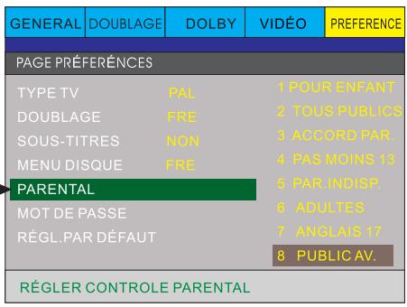 PEEKTON PK6749 - Page PREFERENCES - 6