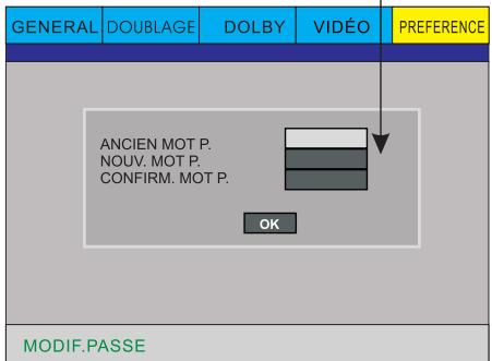 PEEKTON PK6749 - Page REGLAGES mot de passer - 3