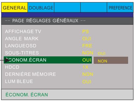 PEEKTON PK6749 - Configuration des menus - 6