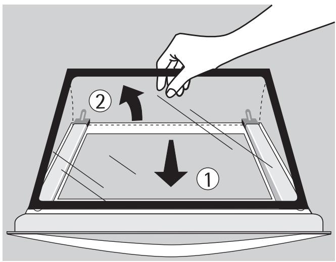 ARTHUR MARTIN FE 6690 WCO - Démonter la vitre supérieure de la porte - 1