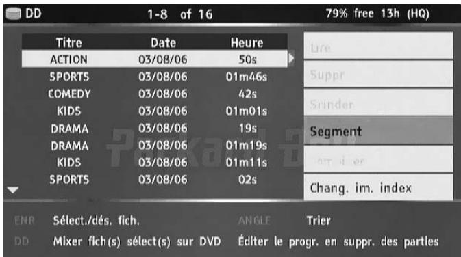 PACKARD BELL MULTIMEDIA REC 250 - Masquage de segments (ajouts, par exemple) d'un titre - 1