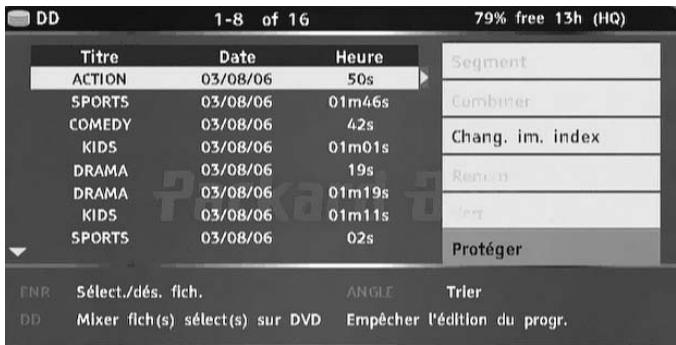 PACKARD BELL MULTIMEDIA REC 250 - Protection d'un titre (pas d'édition possible) - 1