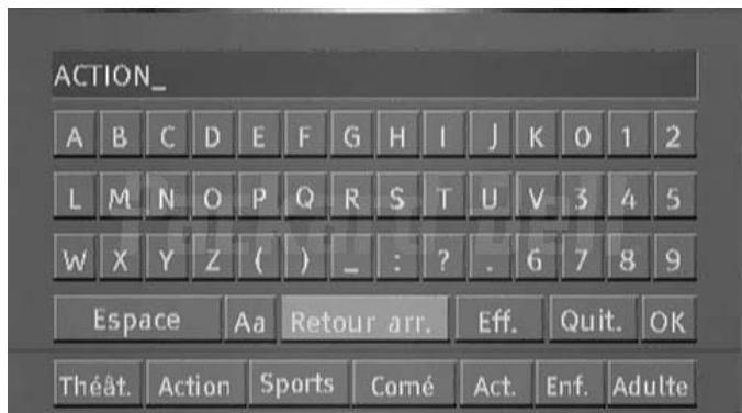 PACKARD BELL MULTIMEDIA REC 250 - Comment renommer un titre sur téléviseur/disque dur - 2
