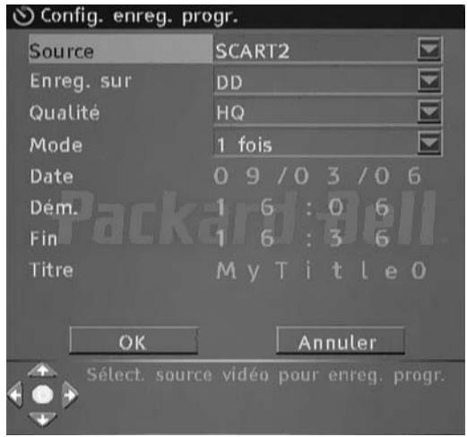 PACKARD BELL MULTIMEDIA REC 250 - Programme d'enregistrement - 3