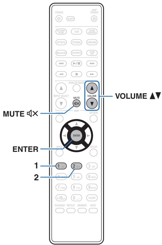 DENON DNP-2000NE - Changement de la fonction des touches de volume de la télécommande - 1