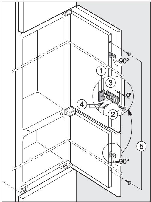 MIELE KF 883-1 I/DF - Fixation des panneaux de façade - 1