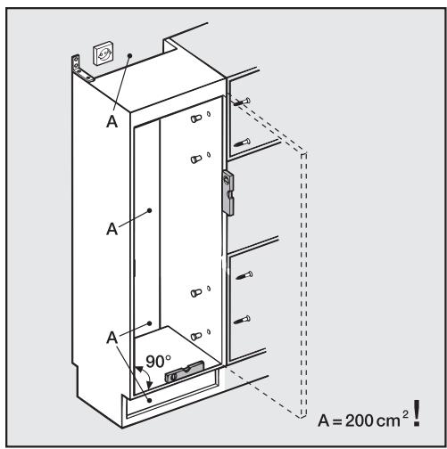 MIELE KF 883-1 I/DF - Ajustage de la niche d'encastrement - 1