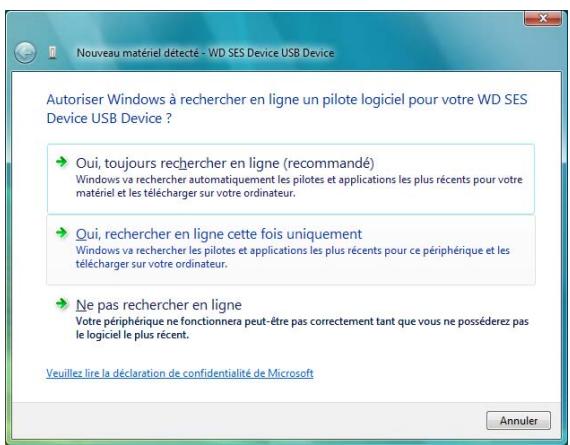 WESTERN DIGITAL MY PASSEPORT ULT 500GB - Installation du pilote automatiquement - 2