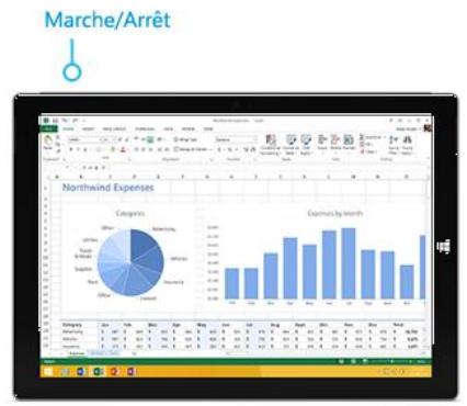 MICROSOFT Surface Pro 3 128 Go - Brancher et allumer surface pro 3 - 3