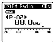 OLYMPUS WS-650 - Quand [FM radio]* est sélectionné : - 1
