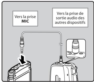 OLYMPUS WS-650 - Enregistrement du son d'autres dispositifs avec cet enregistrateur : - 1