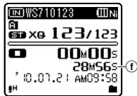 OLYMPUS WS-650 - Appuyez sur la touche STOP (■) pour arrêter l'enregistrement. - 1
