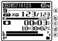 OLYMPUS WS-650 - Sélectionnez le dossier d'enregistrement (p.22 à p.24). - 1