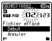 OLYMPUS WS-650 - Effacement de fichiers - 3