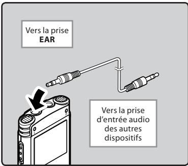 OLYMPUS WS-650 - Enregistrement du son de cet enregistrateur avec d'autres dispositifs : - 1