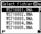 OLYMPUS WS-650 - Réorganisation des fichiers [remplacer] - 2