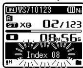 OLYMPUS WS-650 - Effacement d'une marque index ou d'une marque temporaire - 1