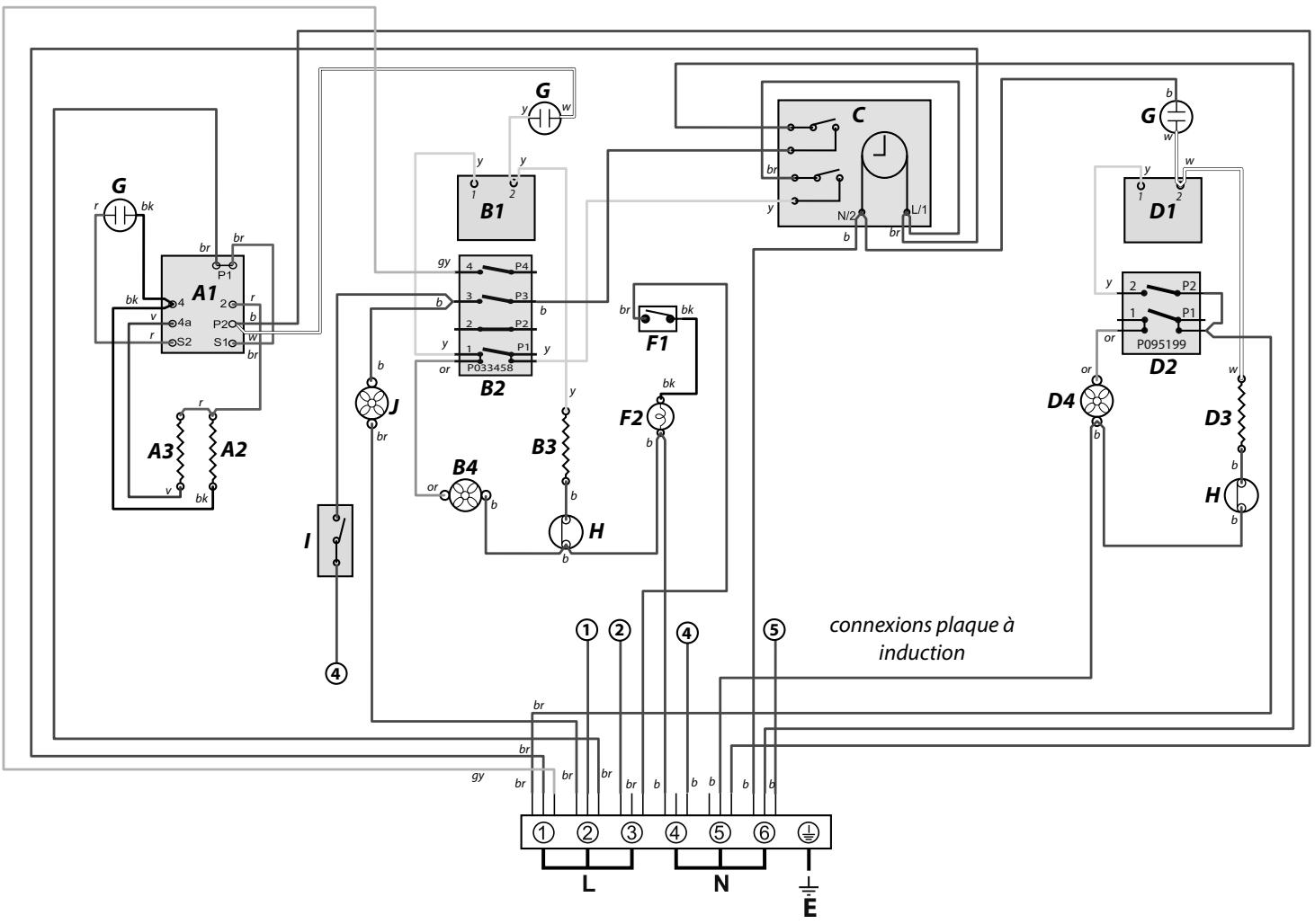 FALCON CDLIOOEILT/C-EUC - Professional+ schéma de câblage: four - 1