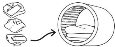 VEDETTE VLF842WW - Charger le linge délicat dans le tambour - 1