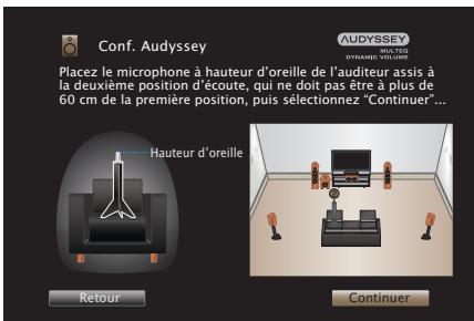 MARANTZ NR1607 - Lorsque l'enceinte détectée est affichée, sélectionnez "suivant" puis appuyez sur ENTER. - 2