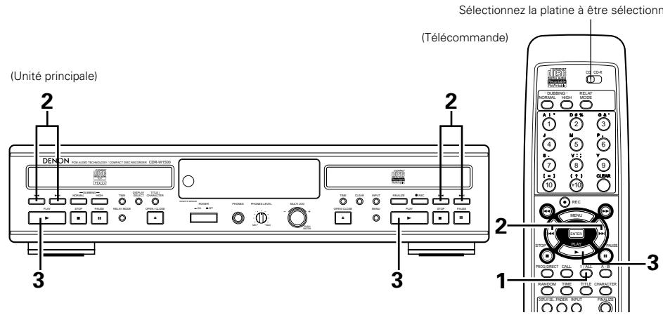 DENON CDR-W1500 - Lecture à répétition d'une seule piste [single track repeat] - 1
