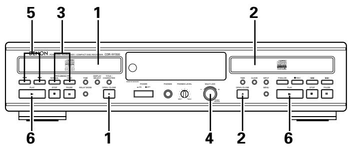 DENON CDR-W1500 - Copie d'une piste à la fois - 1
