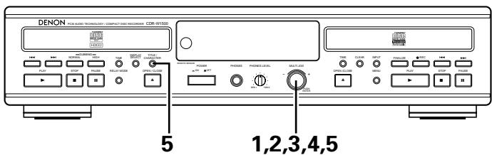 DENON CDR-W1500 - Réglage de l'index personnelisé - 1