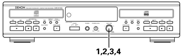 DENON CDR-W1500 - (Réglage de la durée de fondu de fin de piste) - 1