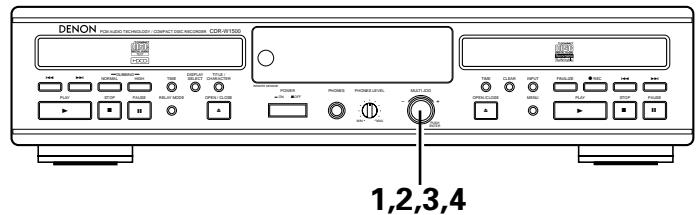 DENON CDR-W1500 - Réglage de la durée du fondu de début - 1
