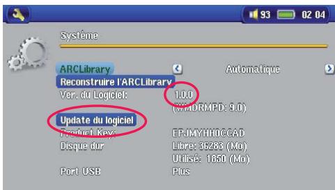 ARCHOS AV700 40 GO CANALSAT - Mise à jour du logiciel - 1