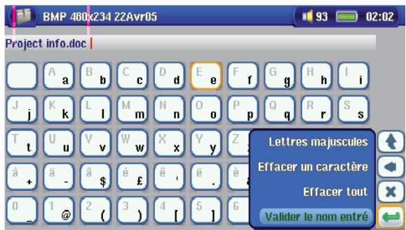 ARCHOS AV700 40 GO CANALSAT - Utiliser le clavier virtuel - 1