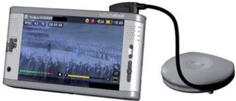 ARCHOS AV700 40 GO CANALSAT - Connexion (4) : connecter l'av 700 au pod de connexion TV - 1