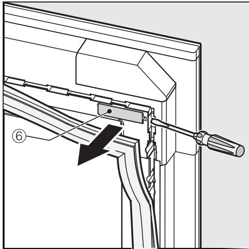 MIELE KWT6422IG - Pour inverser la butée de porte, vous avez besoin des outils suivants : - 6